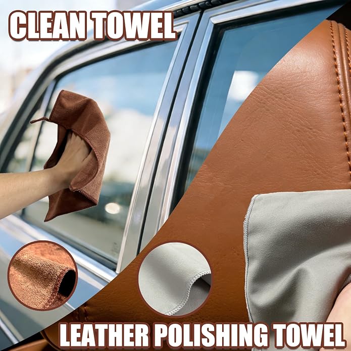 Car Detailing Brush Set, Ultra Soft Boars Hair Car Interior Detailing Brushes, Car Interior Detailing Kit, for Seats Leather Care or Cleaning (6PCS)