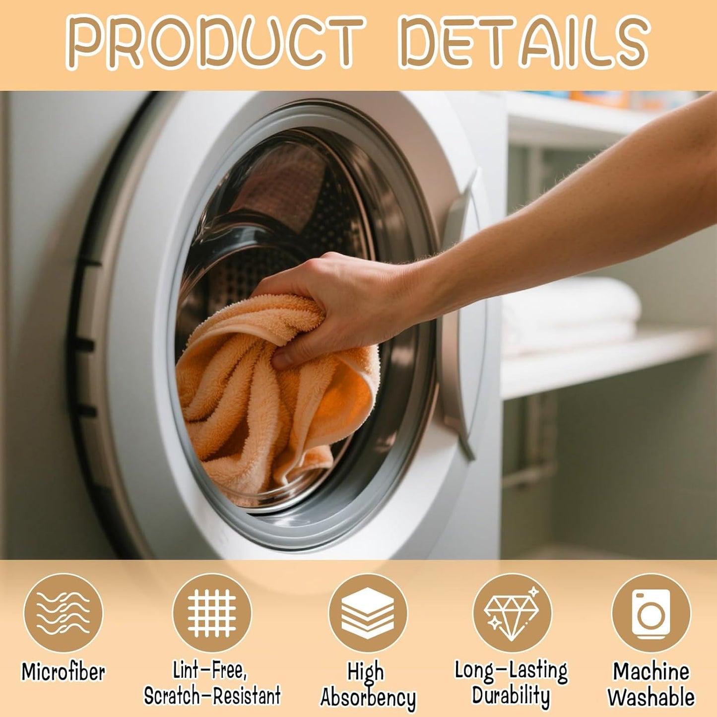 6 Pack Extra Large Microfiber Cleaning Cloths 20"x30", Lint-Free Reusable Towels for Home, Glass, Windows, Office, Kitchen, Bathroom – Mixed Color