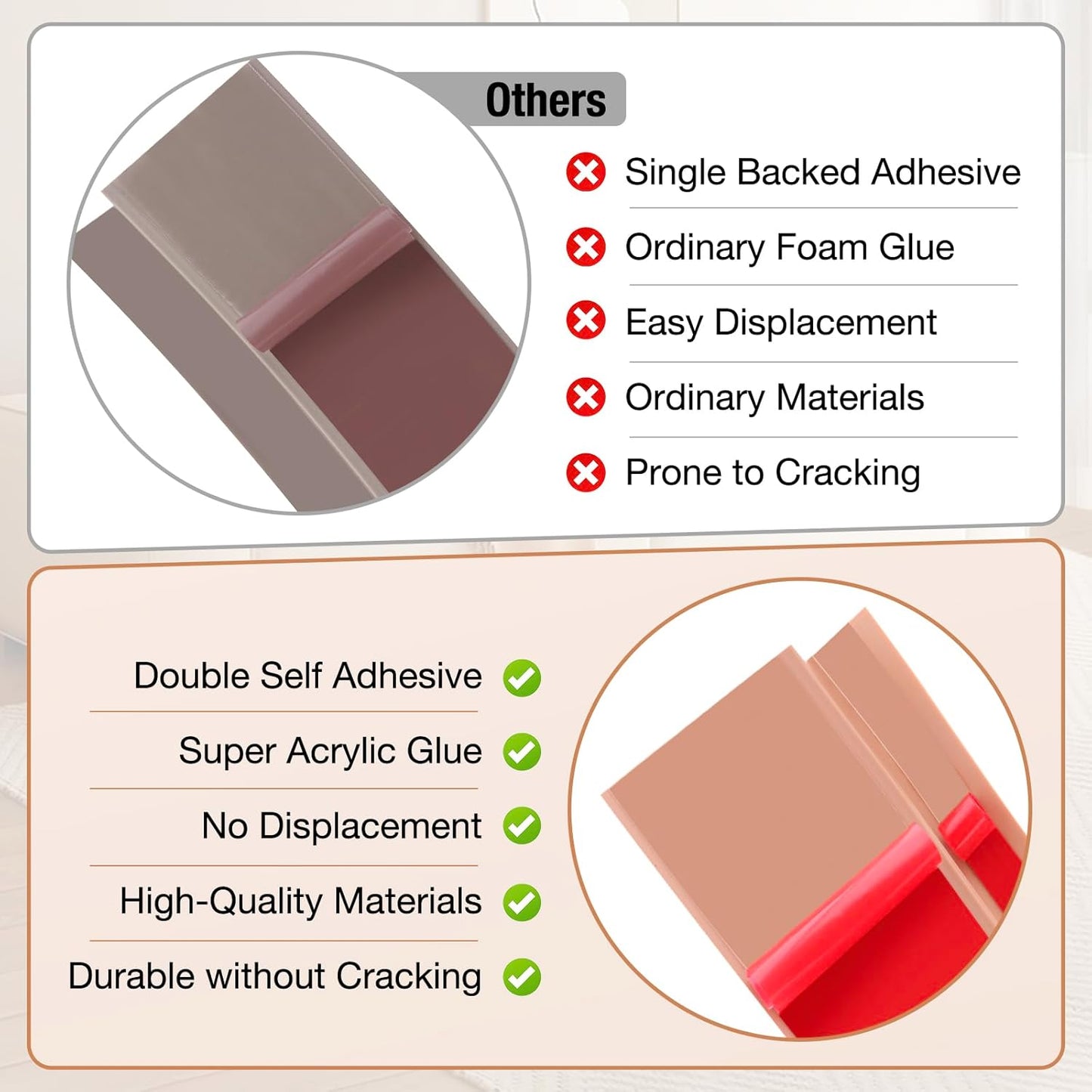 Floor Transition Strip Self Adhesive Vinyl Door Threshold for Doorways Carpet Edging Trim Overlap Edge Reducer for Laminate Floor, Carpet, Tile (Smoked Brown Wood Grain, 1/5" to 2/5", 3.3Ft)