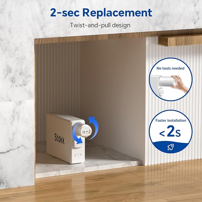 Stokk RS1-RO400 Filter, Replacement for S1 Reverse Osmosis System, 12-24 month Lifetime, Reduce TDS PFAS