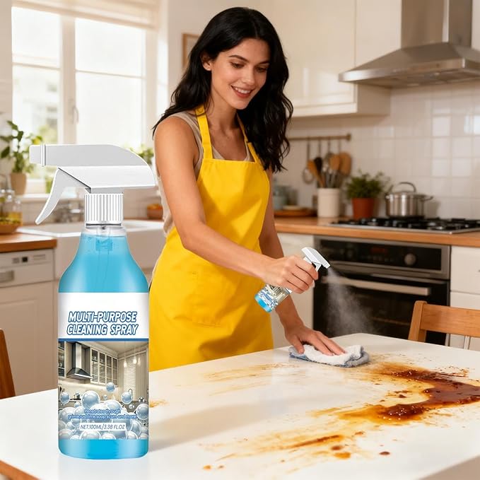 Grease Cleaner - Cleaning Multipurpose Degreaser, 100ml Heavy Duty Kitchen Grime Remover Spray for Window, Glass, Appliance, Countertop, Bathroom, Office, Toilet, Furniture