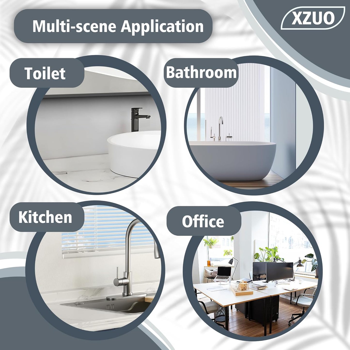 Automatic Soap Dispenser Touchless, 23.7 oz/ 700 ml, Low Battery Liquid Soap Bottle with Motion Sensor for Bathroom & Kitchen (White-Battery)