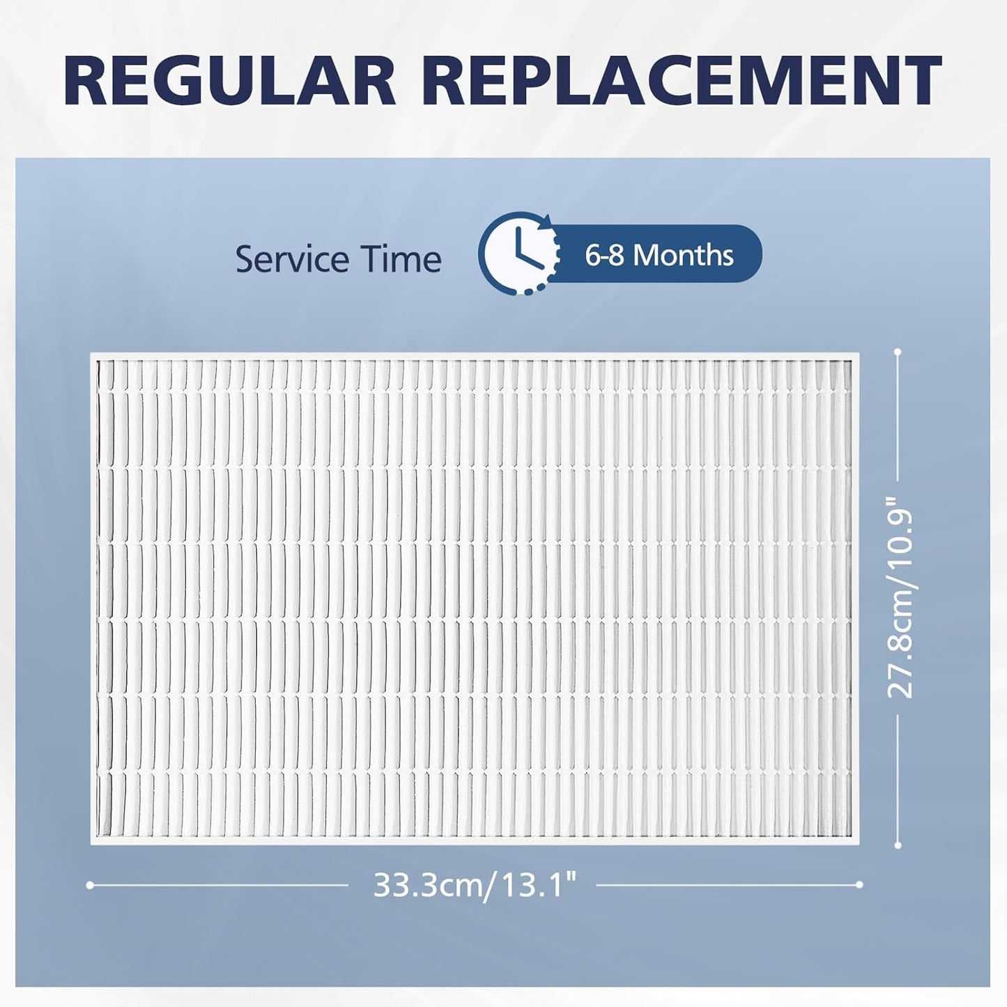 4 Pack C545 HEPA Replacement Filter S Compatible with Winix C545 Air Purifier, Replaces Part 1712-0096-00 and 2522-0058-00, HEPA Filter Only
