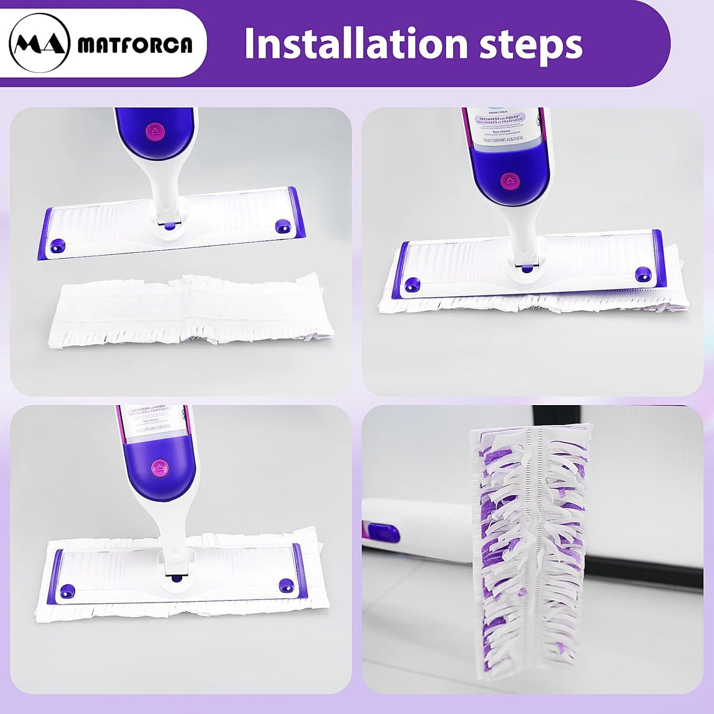 6 Pack Swiffer Power Mop Pads – Disposable Wet Mop Refills for Swiffer Power Mop, Super Absorbent Pads for Cleaning Floors, Compatible with Swiffer WetJet and Power Mop Models