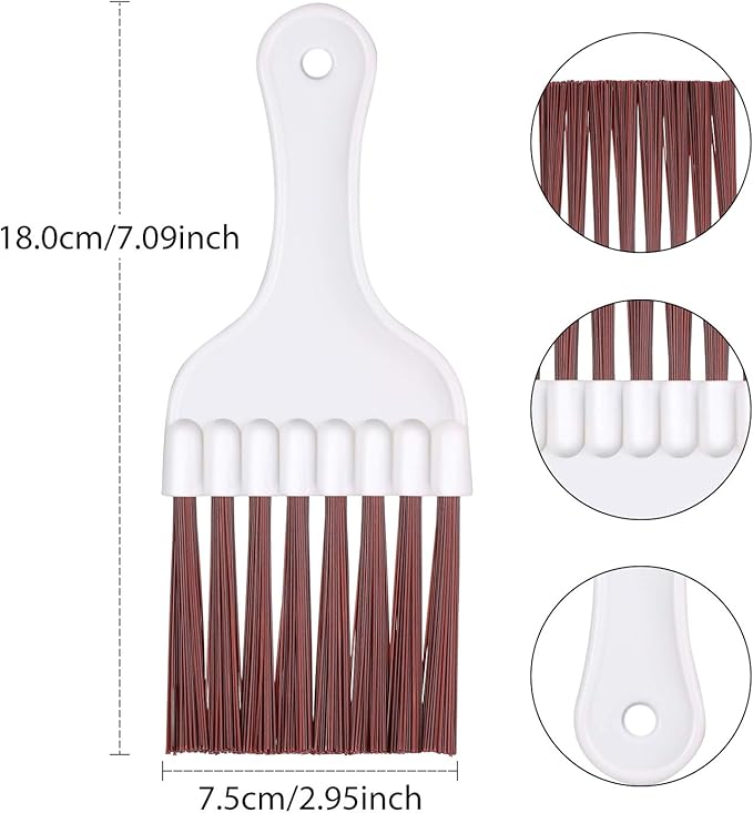 Boao 3 Pieces Air Conditioner Condenser Fin Cleaning Brush Stainless Steel Coil Cleaner Fin Comb Refrigerator Coil Cleaning Whisk Brush(Simple)