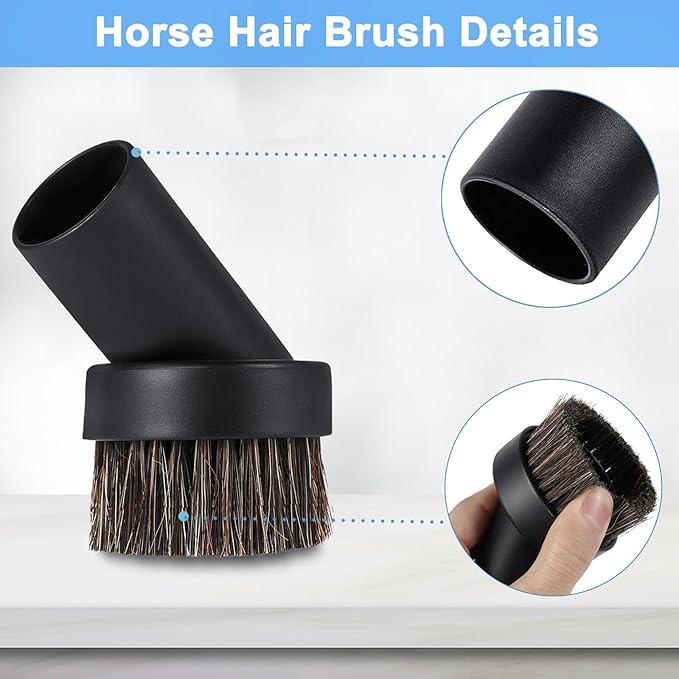 IX141 Pet Cordless Stick Vacuum Replacement for Shark IX141 IZ363HT IZ361H IZ462H IZ483H IZ362H IX140 IZ140 IX142 IZ162H,1.25" Horse Hair Brush Attachment Crevice Tool Adapter for D-Shaped Vacuum