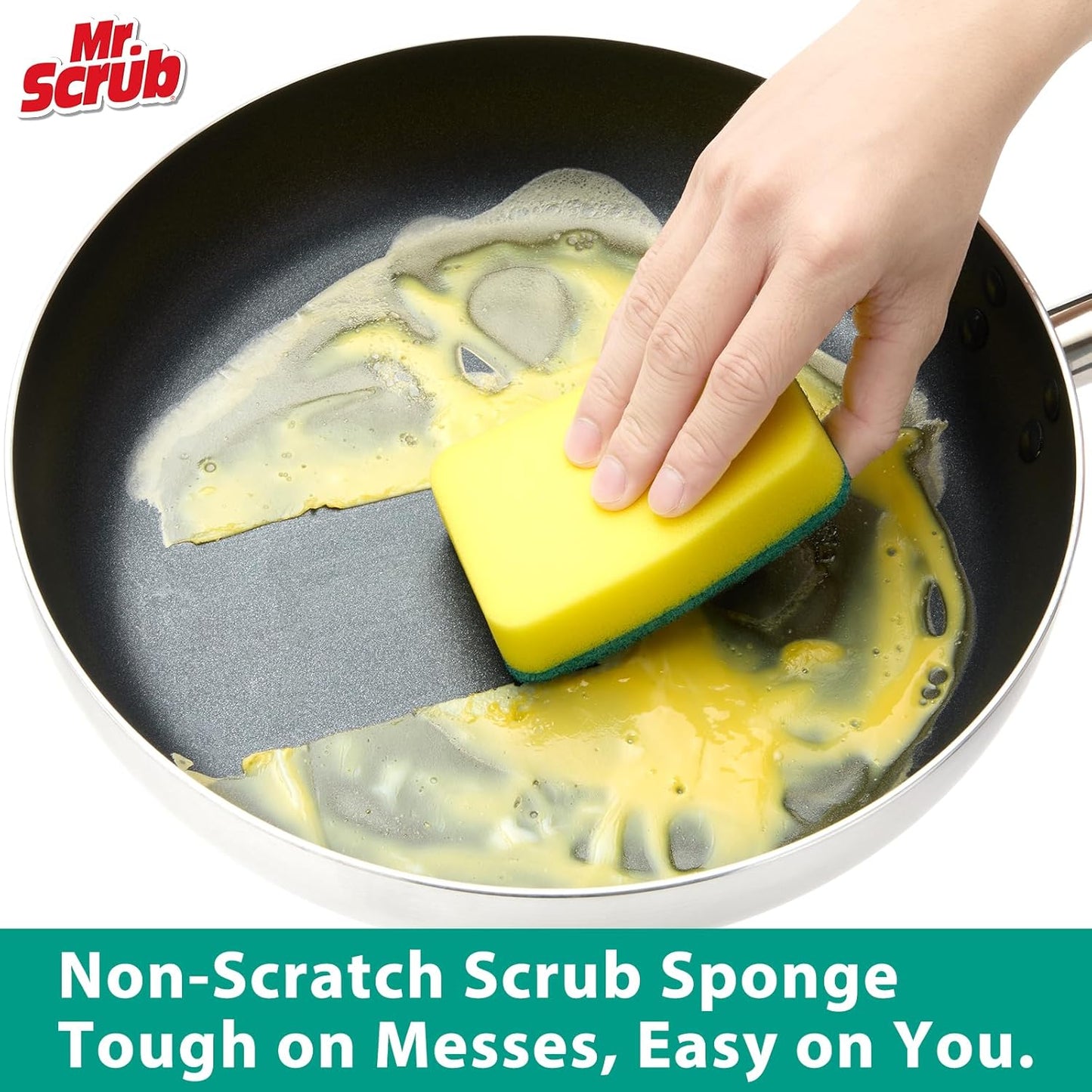 Sponges Kitchen Scrub Dish Sponge Scouring Pad, 24 Pack Cleaning Brush Scrubber Supplies for Soap, Dishwashing Dinnerware Sets Pan Pot Towels Cloth Rags Holder Glass Dishwasher Sink Bathroom