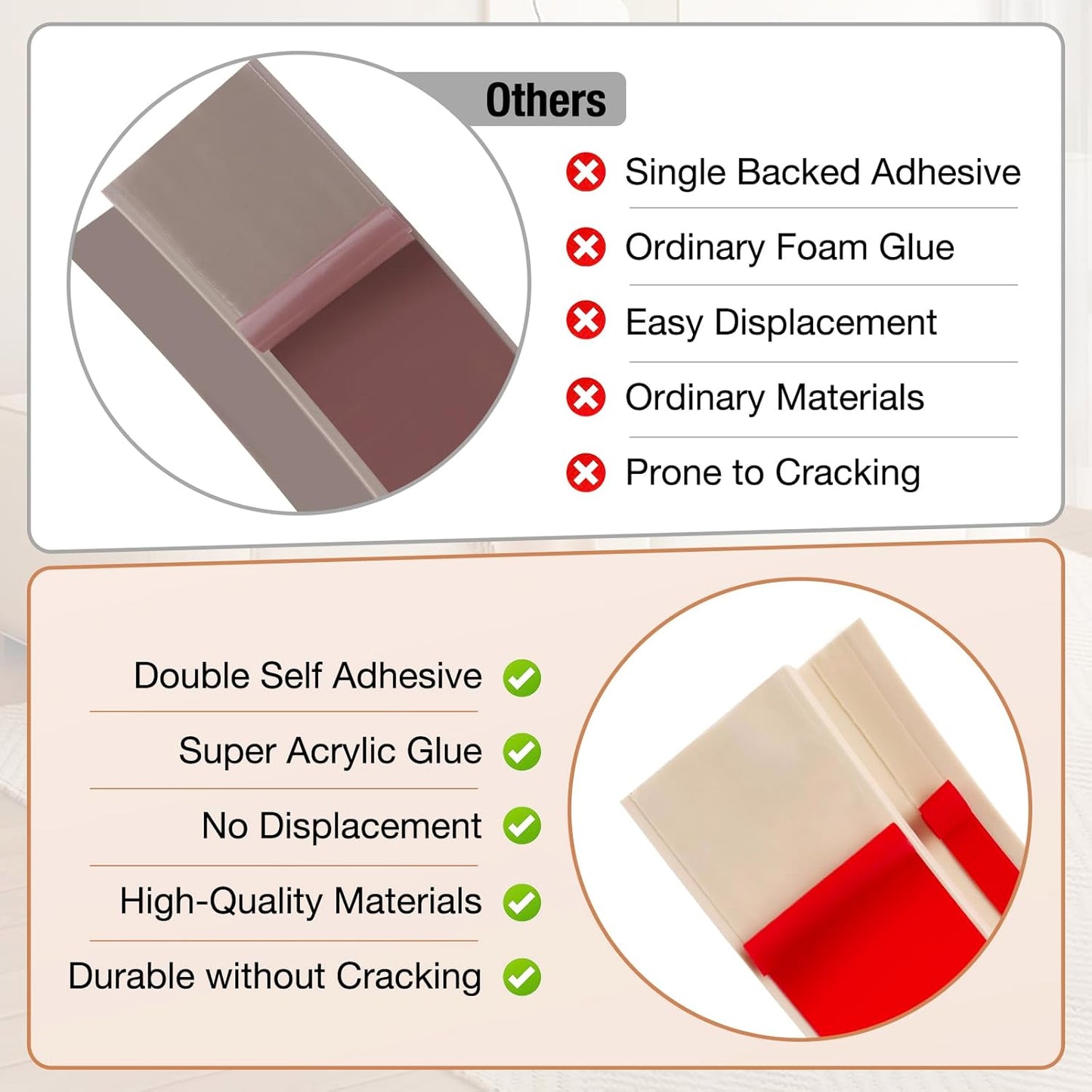 Floor Transition Strip Self Adhesive Vinyl Door Threshold for Doorways Carpet Edging Trim Overlap Edge Reducer for Laminate Floor, Carpet, Tile (Light Yellow Wood Grain, 3/5" to 4/5", 6.6Ft)