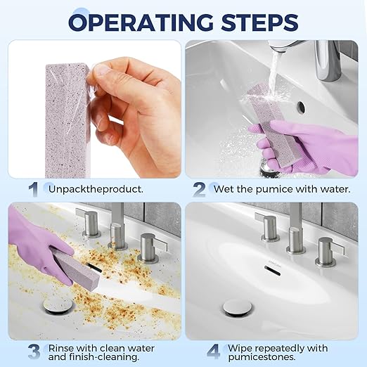 21 Pack Pumice Stone for Toilet Bowl Cleaning, Powerfully Cleans Hard Water Rings, Suitable for Cleaning Toilet, Bathtubs, Pool, Sinks and Grill