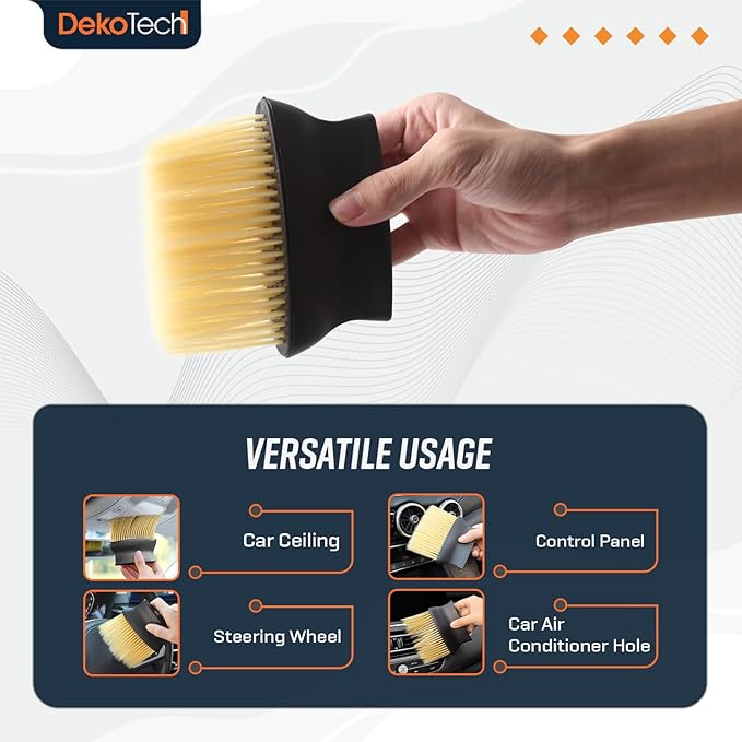 Premium Auto Interior Dust Brush – Soft Bristle Car Detailing Brush for Dashboard, Air Vents, Leather, Skylight, and Exterior Surfaces, Scratch-Free Cleaning Tool for Automotive and Home
