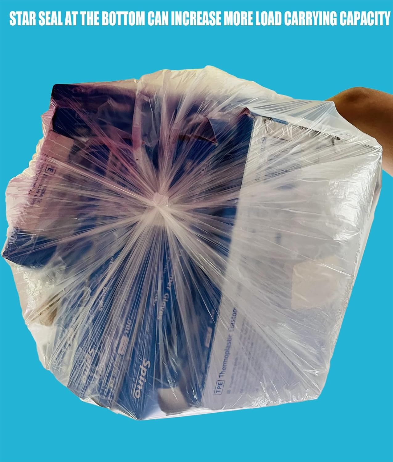 40-45 Gallon Trash Bags, 250 Count Bulk, Heavy Duty Clear Plastic Recycling Garbage Bags, Multi-purpose Can Liners for Business Home Commercial, Industrial Contractors, Storage, Outdoor