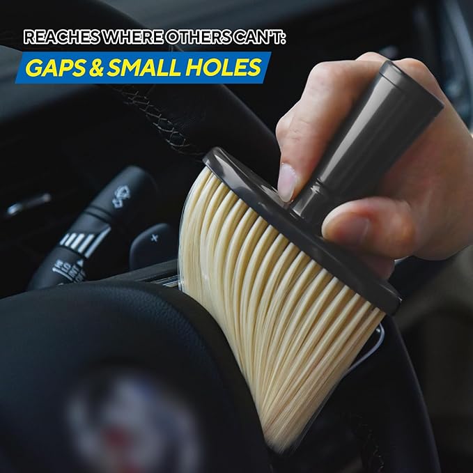 Car Detailing Brush, Automotive Interior Dusting Brush, Soft Car Interior Cleaning Tool for Dashboard Interior, Leather, Keyboard, Scratch-Free