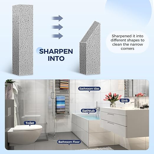 21 Pack Pumice Stone for Toilet Bowl Cleaning, Powerfully Cleans Hard Water Rings, Suitable for Cleaning Toilet, Bathtubs, Pool, Sinks and Grill