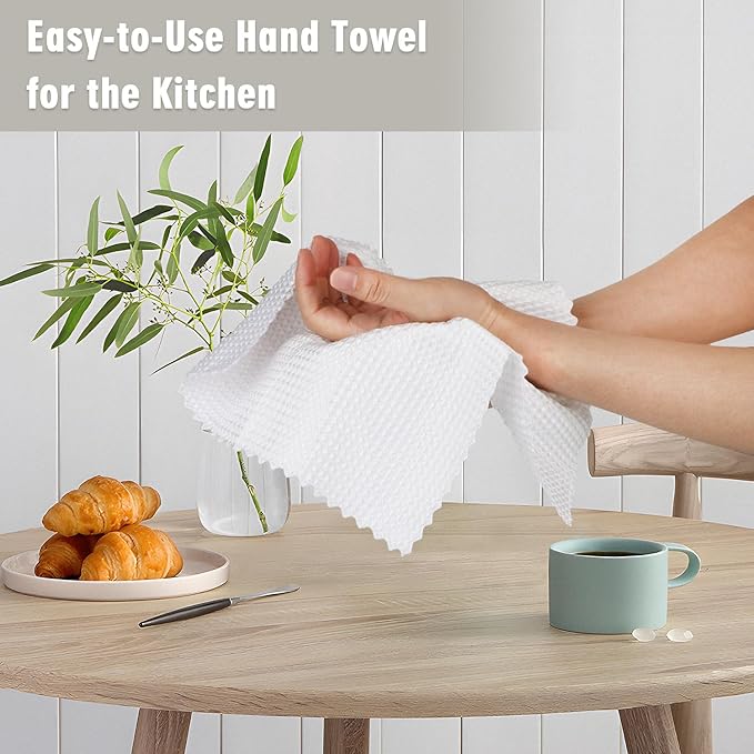 GLIMGLINT Waffle Weave Microfiber Towel, Lint Free Microfiber Cleaning Cloth for Household, Reusable Dish Towels, 20Pack, 11.5x11.5 Inch, (12 Grey, 8 White)