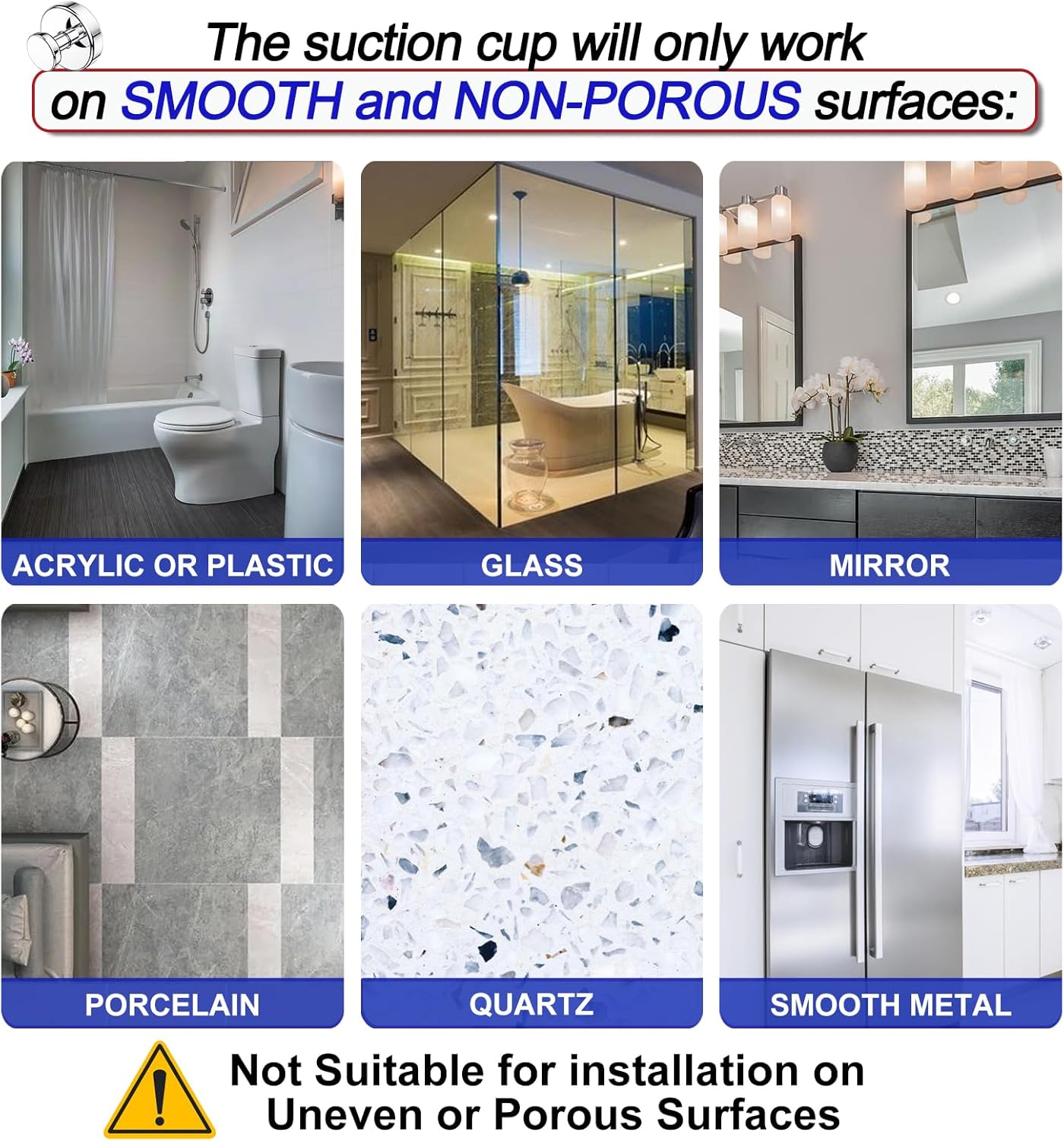 Suction Cup Hooks for Shower, Removable Towel Hooks for Bathroom Window Glass Door Wall, Bath Robe Looafh Hook for Hanging - 2 Pack, Chrome