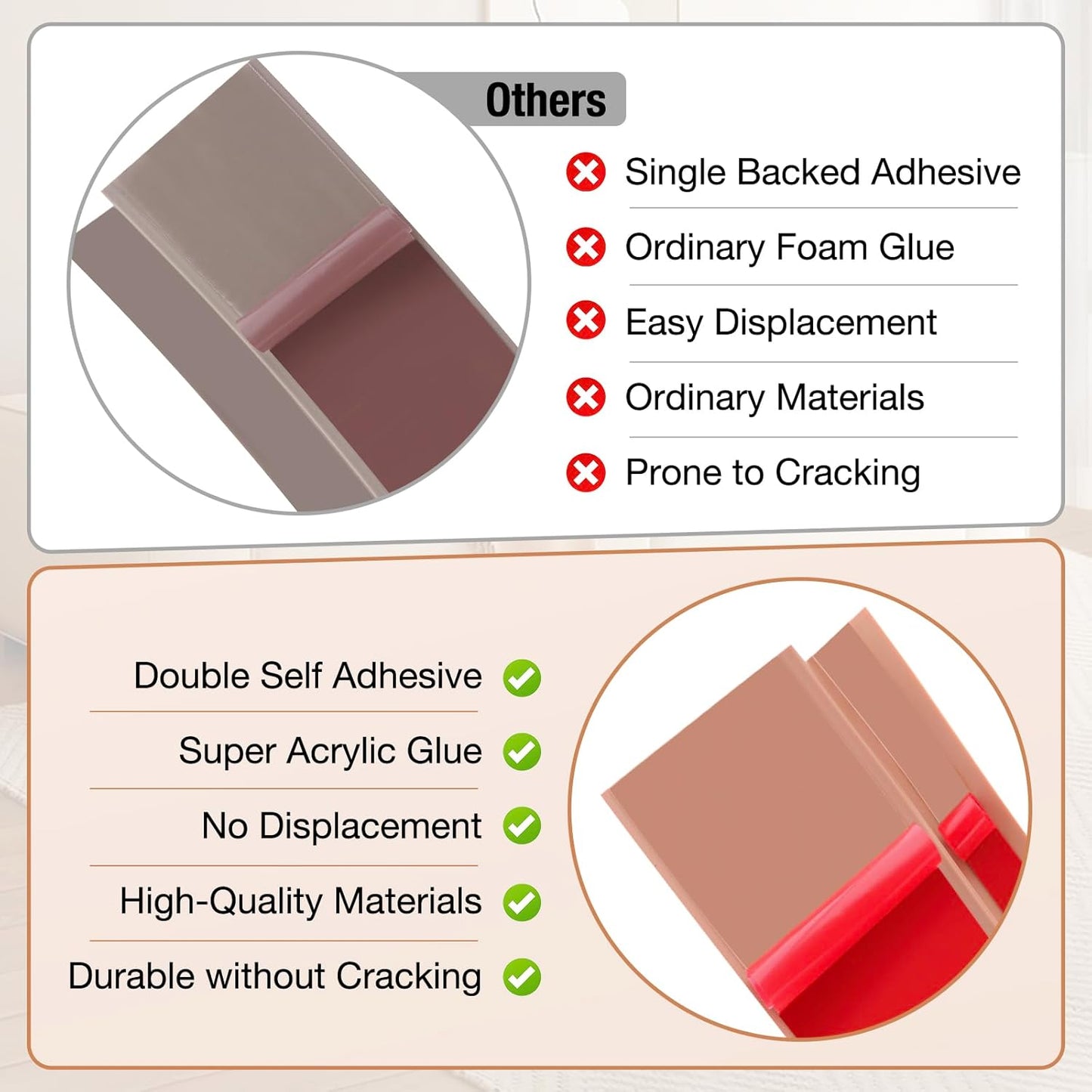 Floor Transition Strip Self Adhesive Vinyl Door Threshold for Doorways Carpet Edging Trim Overlap Edge Reducer for Laminate Floor, Carpet, Tile (Grayish Brown Wood Grain, 1/5" to 2/5", 6.6Ft)