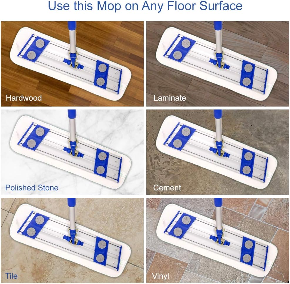 Arkwright Spray Mop Replacement Pads - (Case of 120) Bulk Microfiber Flat Dry and Wet Refill Mop Pads Floor Cleaning, Compatible with Bona and Rubbermaid, Fits All Mop Heads, 13 in, Green
