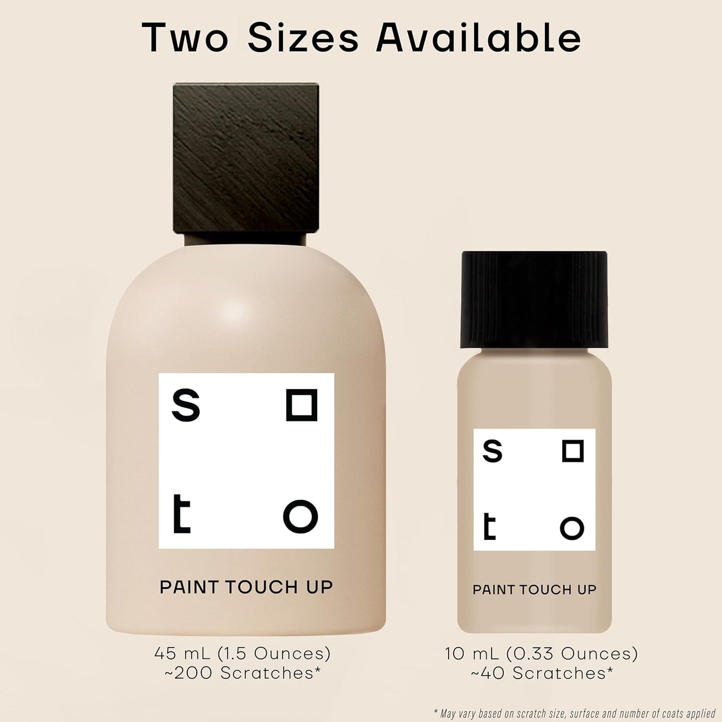 soto Black Paint Touch Up, Multi-Surface, Matte Finish (No. 70 Mars Black) — 10 Milliliters of Scratch Repair for Furniture, Walls, Cabinets, Trim, Doors, Indoor/Outdoor