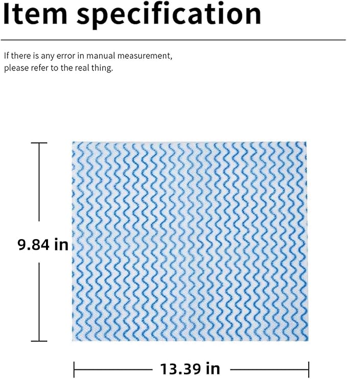 SUZZYVINE Disposable Cleaning Cloths Reusable Dish Cloths Dish Towels Blue Kitchen Towels Handy Wipes On Rolls Total 2 Roll 100 Pcs