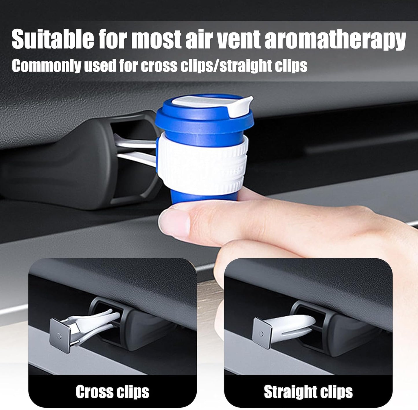 Psler 2 Pcs Air Freshener Adapter Compatible with Tesla Model 3 / Y 2017 2018 2019 2020 2021 2022 2023, Airvent Clips Silicone Fresheners Holder Fragrance Clip Model 3 and Y Interior Accessories