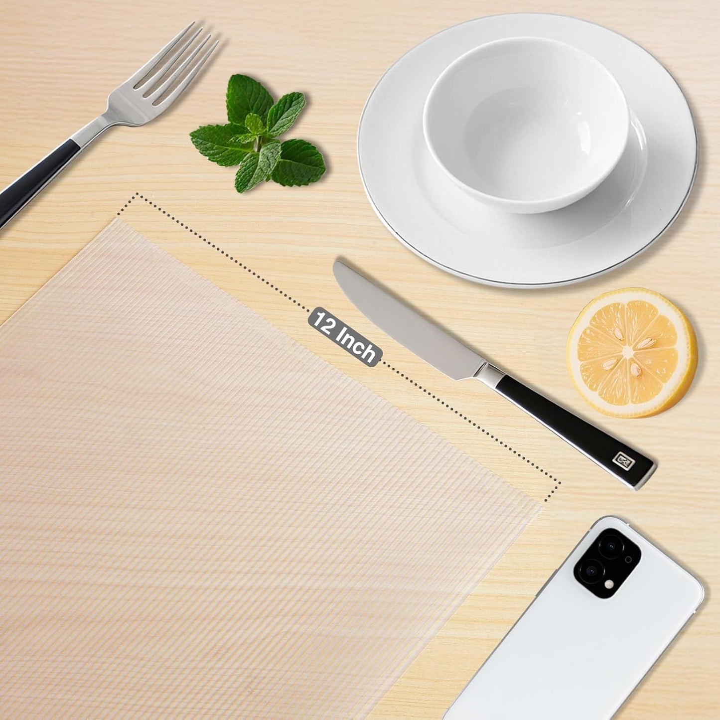 Glotoch Non Adhesive Shelf Liners for Kitchen Cabinets Clear 12"X60",Waterproof and Durable Drawer Liners,Fridge Table Place Mats for Cupboard, Cabinet.