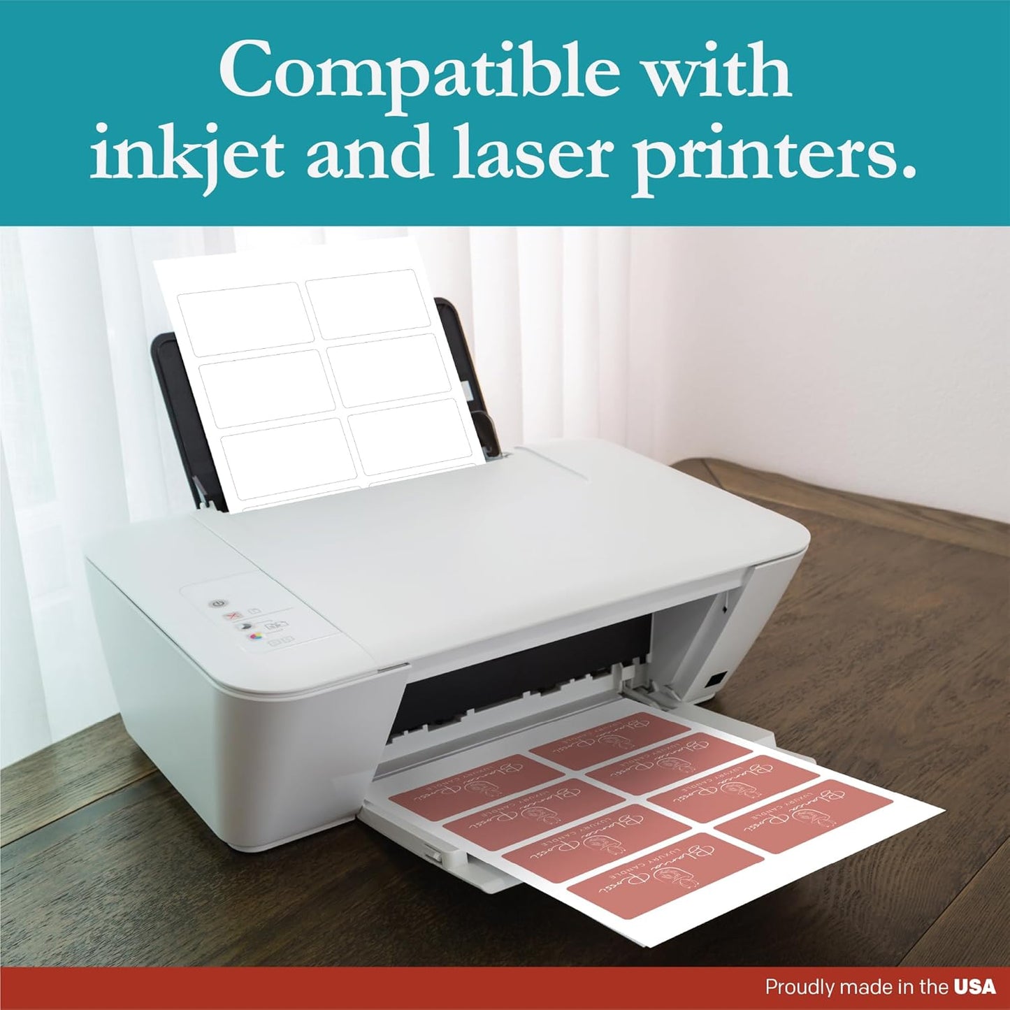 Premium Label Supply White Sticker Mailing Labels – 3.75" x 2" – Laser/Inkjet Compatible – (8 per Sheet), 1000 Sheets – 8,000 Total Adhesive Labels