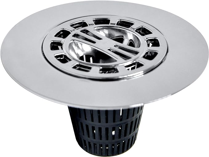 Danco, Inc. 3-Inch Hair Catcher for Stand-Alone Shower 10529, Pack of 1, Chrome in-Drain