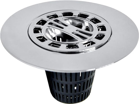 Danco, Inc. 3-Inch Hair Catcher for Stand-Alone Shower 10529, Pack of 1, Chrome in-Drain