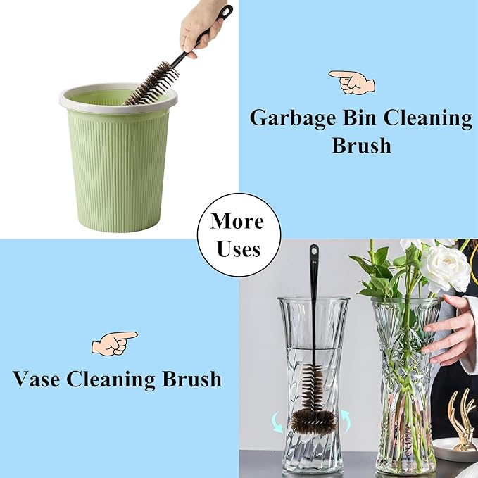 2 Pack Garbage Disposal Cleaner Brush 15" Extra Long Handle for Deep Cleaning Sink and Drain Eliminates Residue, Odor