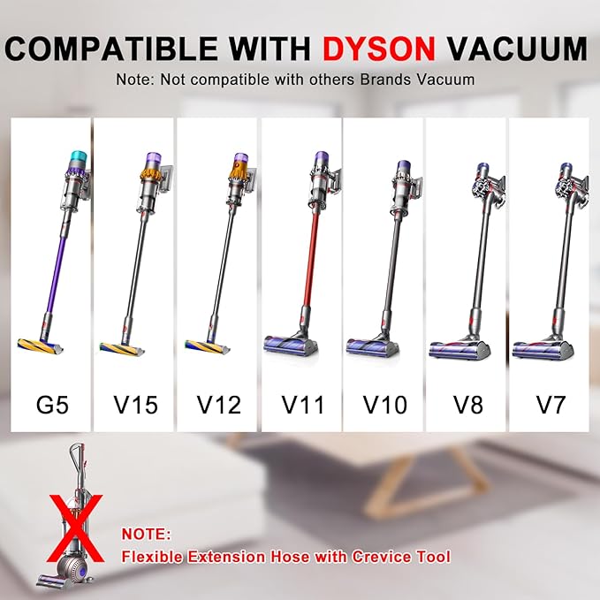 Sealegend Crevice Tool Attachment Extenion Hose Compatible with Dyson Gen 5 Gen5 V15 V12 V11 V10 V8 V7 Vacuum Cleaner Accessories Replacement Parts
