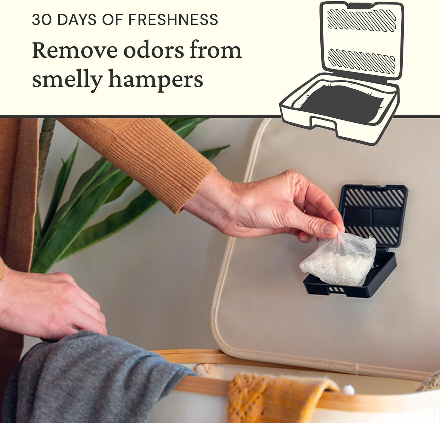 Fresh Wave Lemon Odor Eliminating & Deodorizing Packs | Bag of 6 & Fresh Pod Case | Safer Odor Relief for Small Spaces | Natural Plant-Based Odor Eliminator | Odor Absorbers for Home