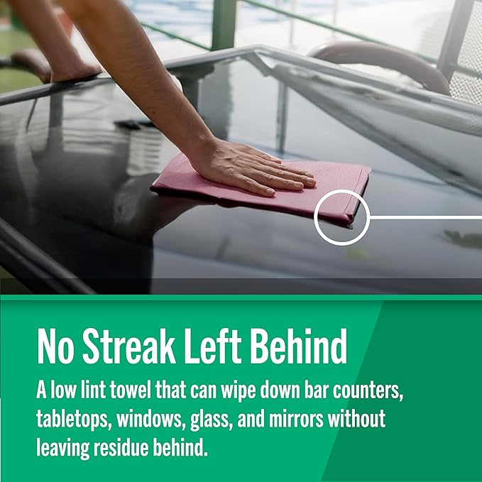 Fresh Towel Foodservice Reusable Paper Towels - 1/4 Fold, 13 x 20 inches - (1 Case of 200) All Purpose Cleaning Towels (Pink Solid)