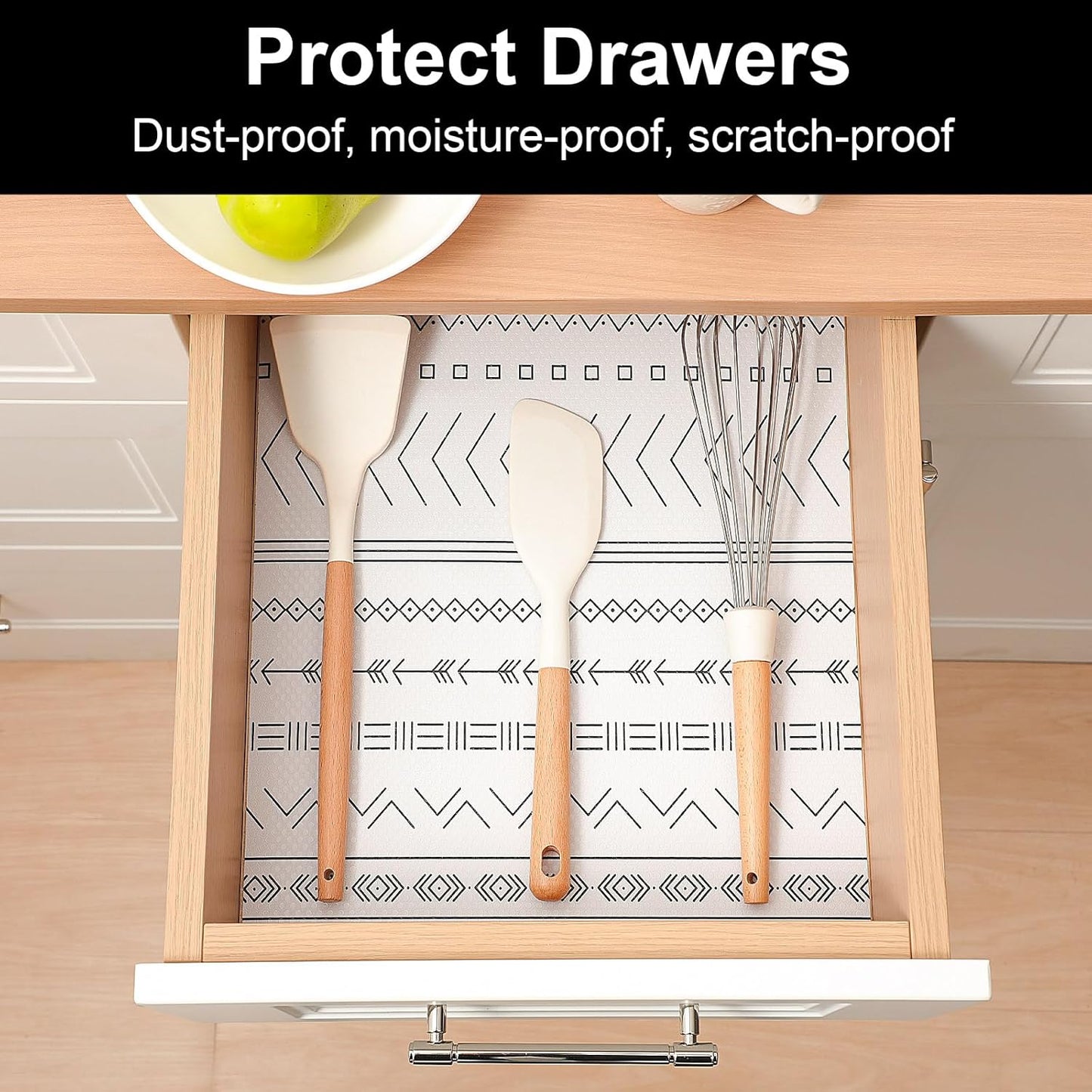 CooyesFridge Liners Shelf Liner for Kitchen Cabinets Refrigerator Liners Waterproof & Oil-Proof Kitchen Cupboard Liner Non Adhesive Drawer Mats EVA Material for Shelves