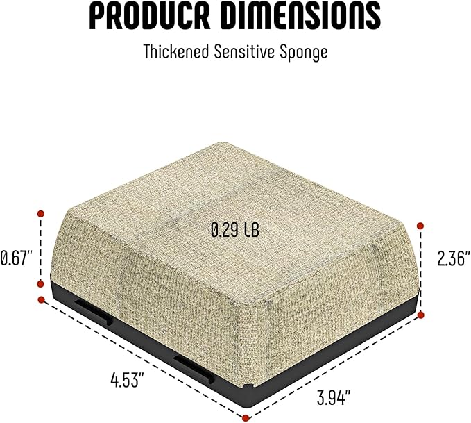 2-Pack Replacement Heads for Grill Brush, Bristle-Free Interwoven-Tech with Thermal-Sensitive Sponge, Compatible with Feasto 6-in-1 Outdoor Grill Brush