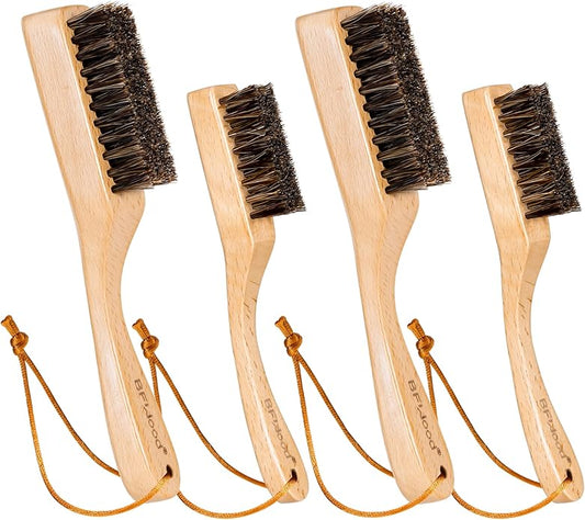BFWood Horsehair Silver Brush - Detailing Brush Set for Silverware - Jewelry Cleaning Brushes for Sterling, Cutlery, Metal - Perfect Match for Silver Polish