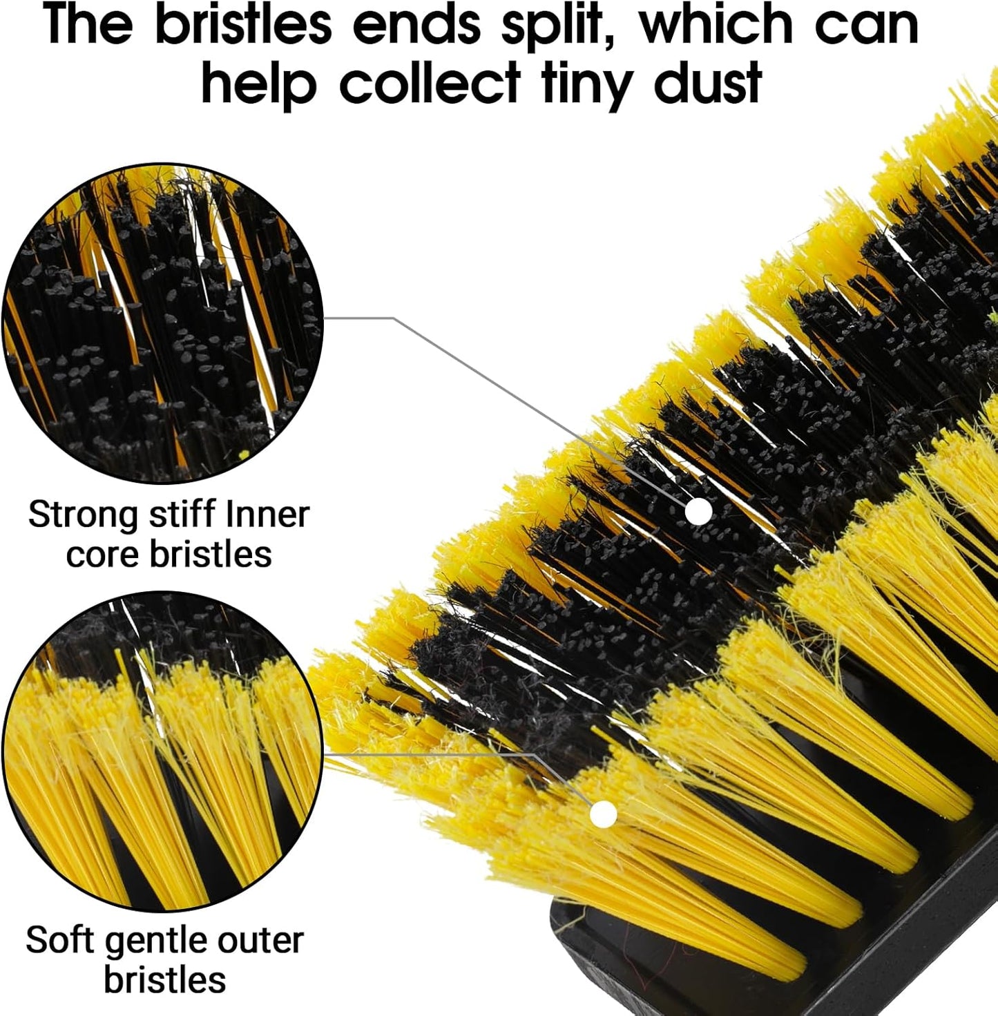 24" Push Broom,Masthome Industrial Broom with Stiff Bristles,Outdoor Broom Heavy Duty and 55" Long Handle,Heavy Duty Broom Brush for Garage Yard Patio Warehouse Concrete Floor Cleaning