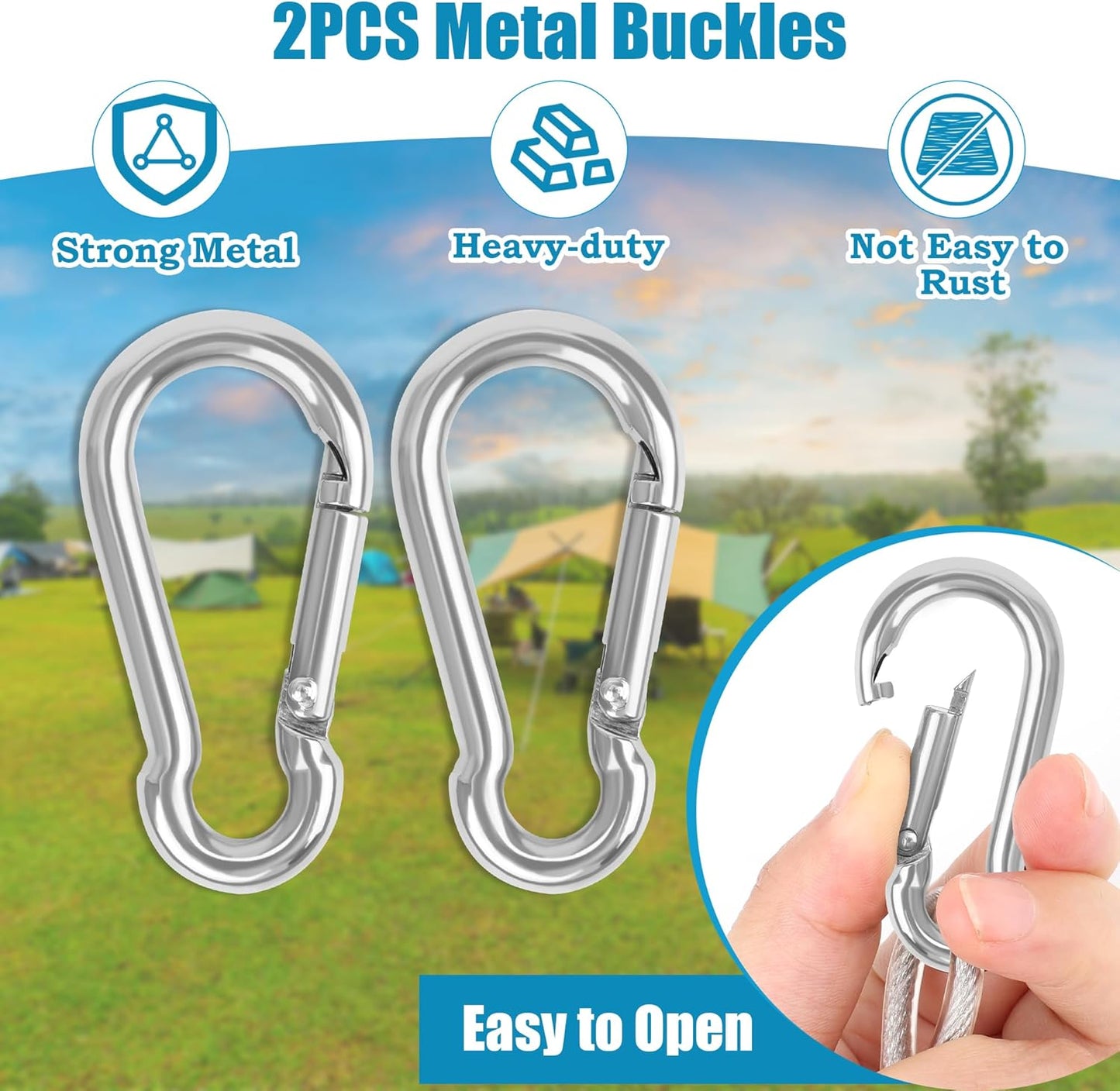 20FT/ 40FT Retractable Travel Clothesline, Adjustable Outdoor Clothesline Drying Clothes Line Laundry for Travel Camping, with Ratchet Pulley/ 2 Screws/ 2 Buckles (Black+Silver, 236, Inches)