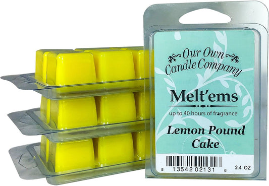 Our Own Candle Company Premium Wax Melt, Lemon Poundcake, 6 Cubes, 2.4 oz (4 Pack)