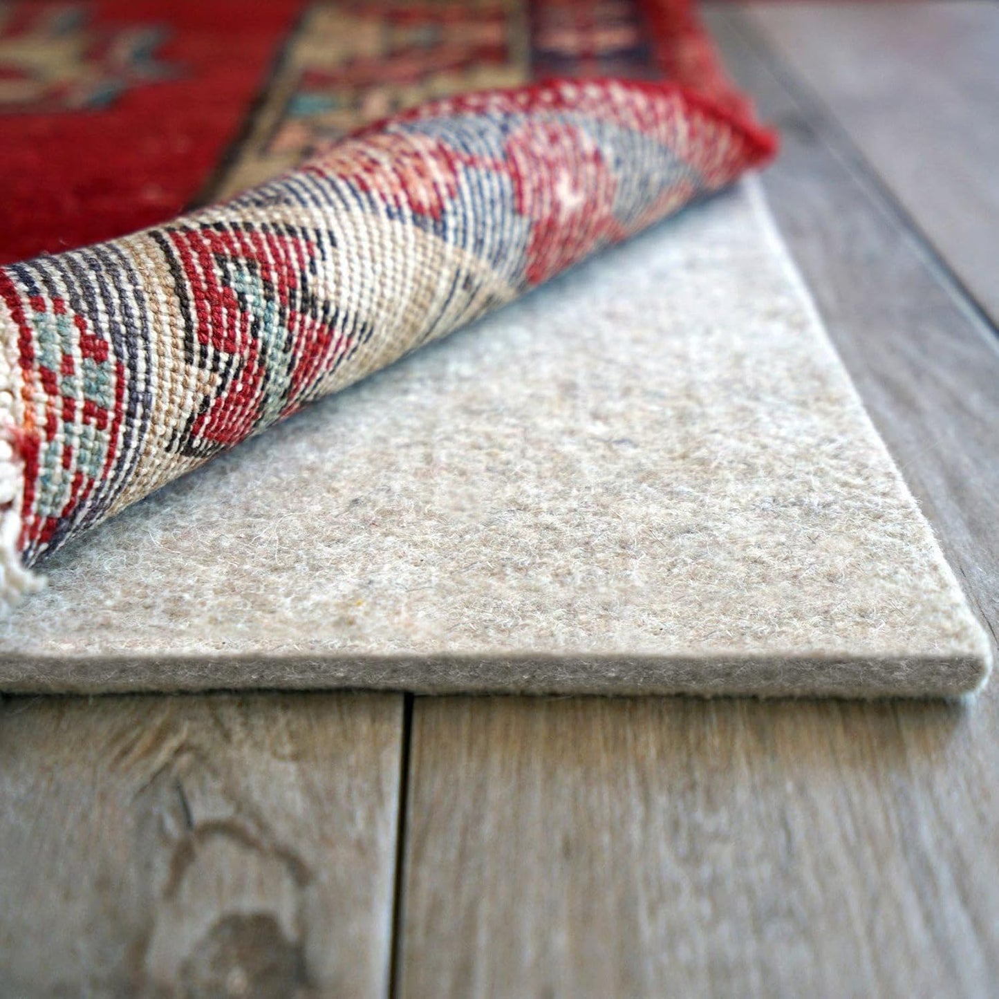 RUGPADUSA - Eco-Plush - 9' Square - 1/4" Thick - 100% Felt - Premium Cushioned Rug Pad - Available in 3 Thicknesses, Many Custom Sizes