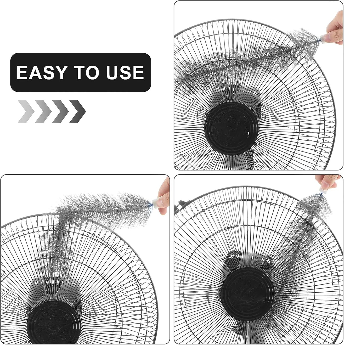 2 Pcs Fan Cleaner Brushes, Bendable Fan Cleaning Brush Cobweb Duster Set Microfiber Head Washable Brush for Ceiling Fan Air Vents Curtains Cars Box Fan(Grey)