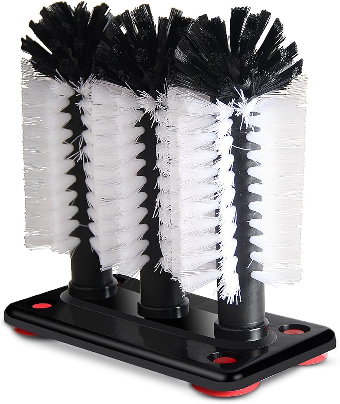 Glass Washer Brush Cleaner - 3 Brushes per Base