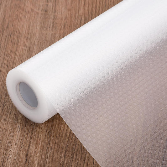 Kitchen Shelf Liner, 11.8" W x 118" L x 0.03" T, Cabinet Liners for Shelves Non Slip, Non-Adhesive for Home and Kitchen Cabinets, Drawer, Refrigerator, Dresser, Cupboard, RV (Polka Dot)