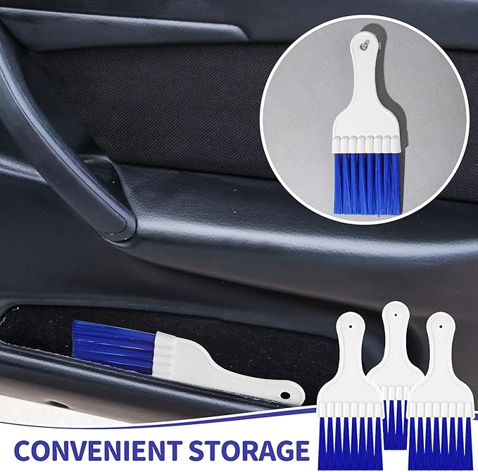 Boao 8 Packs Coil Brush Air Conditioner Condenser Refrigerator Cleaning HVAC Coil Cleaner Small Plastic Whisk Brush (Blue)