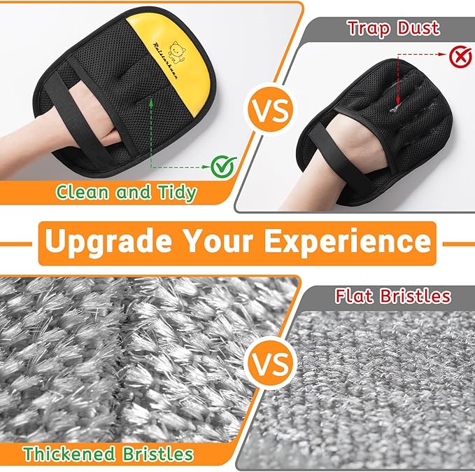 Pet Hair Removal Glove，2026 Newly Upgraded Reusable Magic Brush Pet Hair Remover Glove for Cats & Dogs，Pet Hair Remover Tool for Couch,Curtain, Clothing, Carpet, Car Seat (1Pcs)