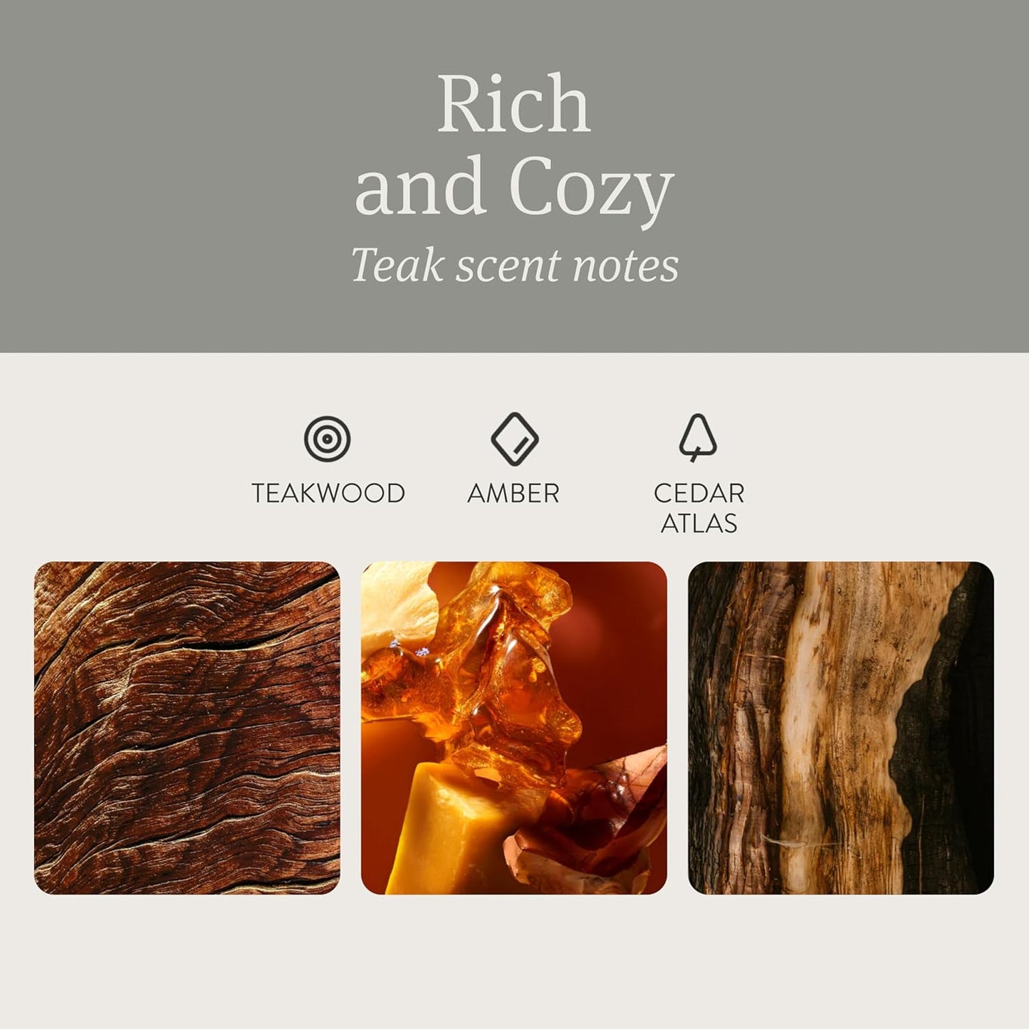 Drift Car Air Freshener - The Original Stone Air Freshener - Car Odor Eliminator - Long Lasting Scent - Metal Clip - Essential Oils - Clean Ingredients - Teak Scent 3 Pack Refill - NO CLIP INCLUDED