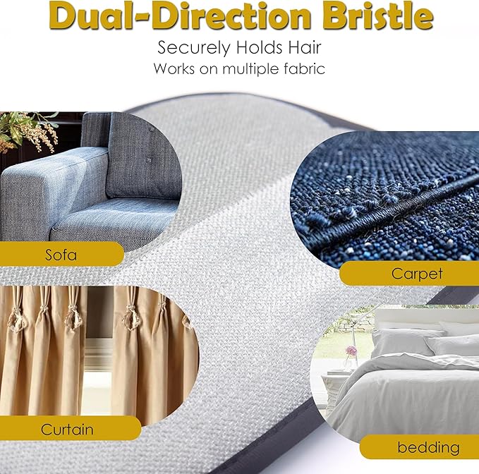 Five-Finger Pet Hair Removal Glove, Electrostatic Dog and Cat Hair Remover, Resuable and Washable Pet Hair Cleaning Tool for Furniture, Couch, Clothes, Carpet, Bedding...Blue, 1 Piece