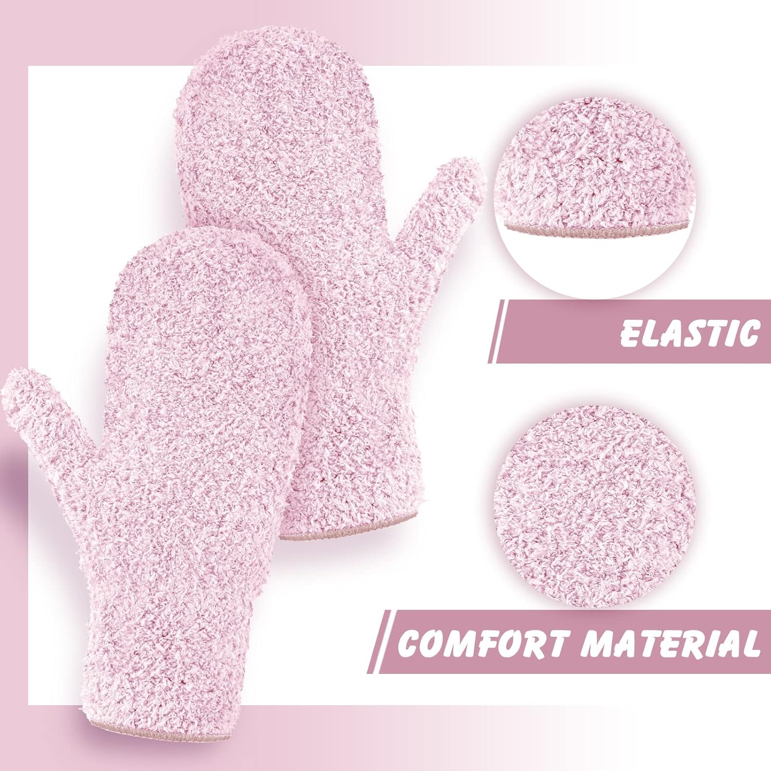 Bencailor 4 Pair Microfiber Dusting Mittens Reusable Women Cleaning Mittens with Thumb for Kitchen - Thumbnail 4