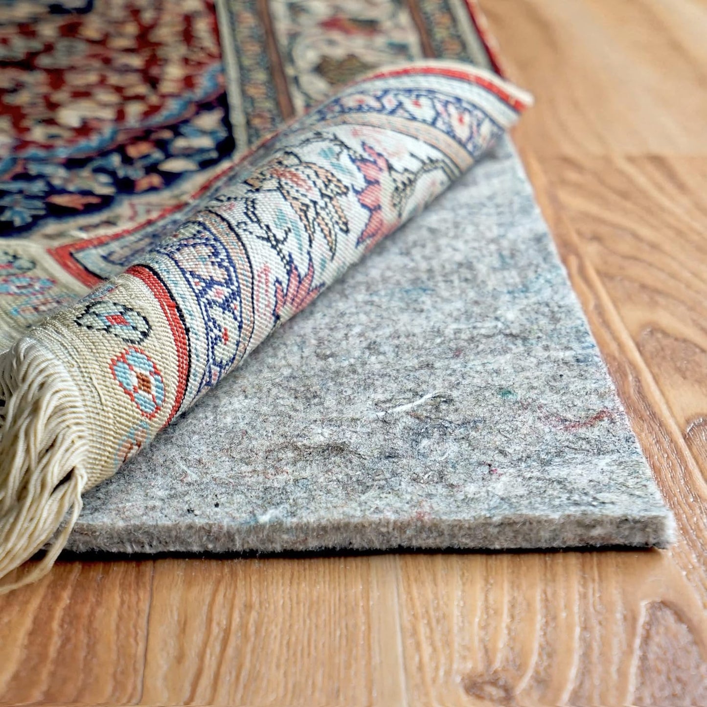 RUGPADUSA - Dual Surface - 5'10" x 8'10" - 1/4" Thick - Felt + Rubber - Non-Slip Backing Rug Pad - Safe for All Floors
