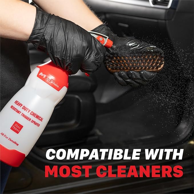 Maxshine Universal Leather & Upholstery Brush – Durable Nylon Bristles for Car Detailing – Ideal for Cleaning Seats, Carpets & Interior Surfaces – Gentle, Effective Detailing Tool