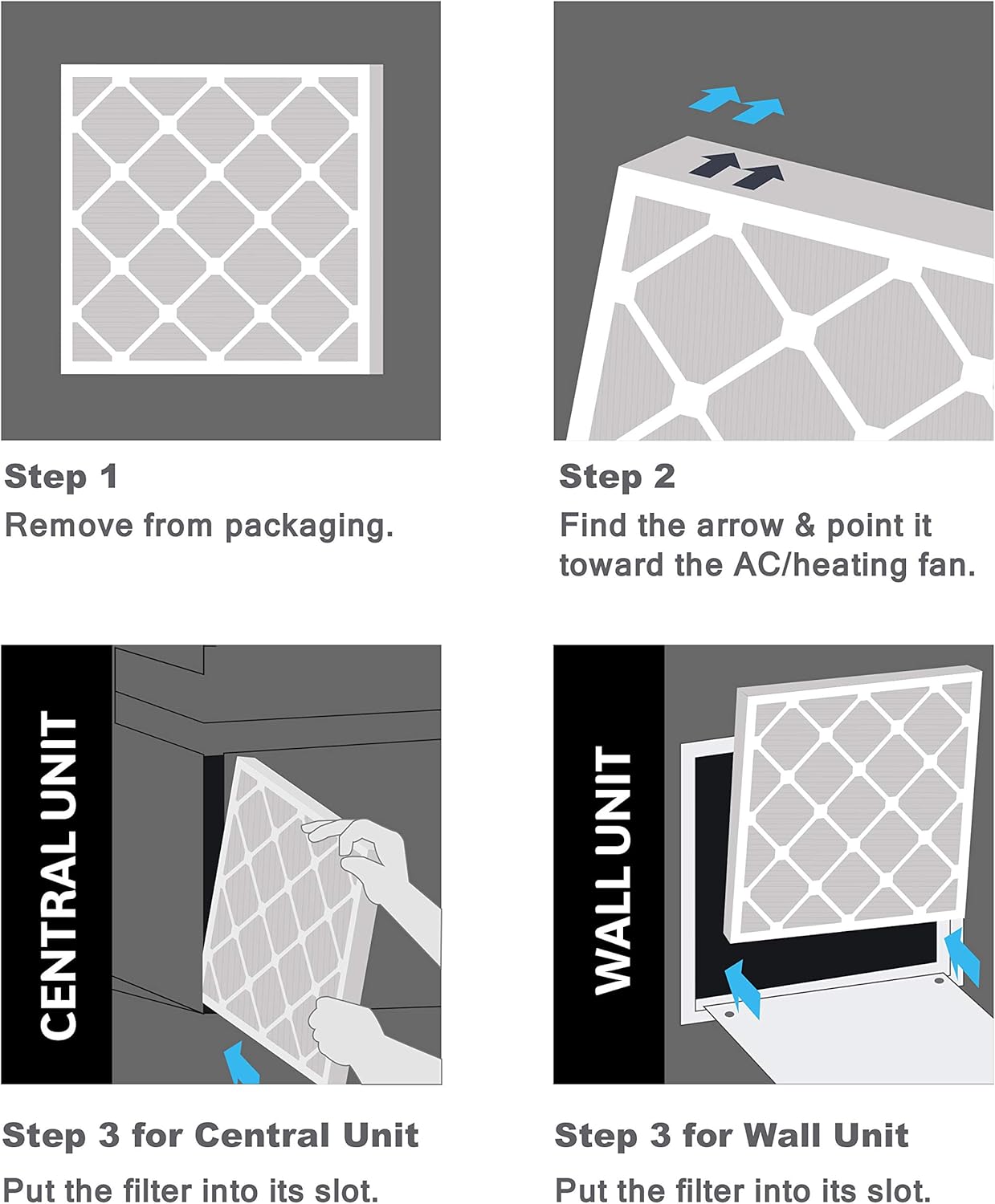 Aerostar 22x26x1 MERV 13, Pleated Air Filter, 22x26x1, Box of 6, Made in the USA